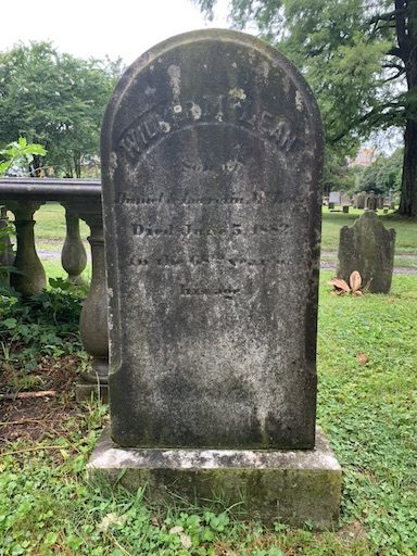 Wilmer McLean gravestone at St. Paul’s Cemetery, Wilkes Street Cemetery Complex, Alexandria, Virginia.