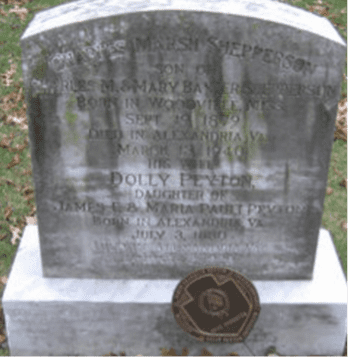Gravestone of Dolly Genevieve Shepperson at Ivy Hill Cemetery, marking her final resting place.
