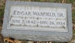 Gravestone of Edgar Warfield Sr. at Ivy Hill Cemetery, honoring his life and legacy.
