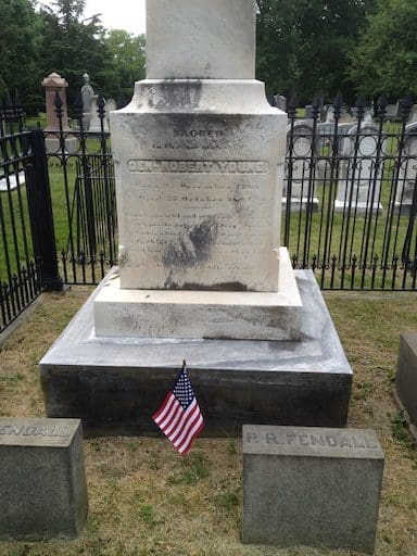 Obelisk marking the grave of General Robert Young in the Presbyterian Cemetery, Alexandria, Virginia.