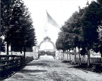 Civil War Tour of Alexandria National Cemetery - View of Wilkes Street Complex circa 1865